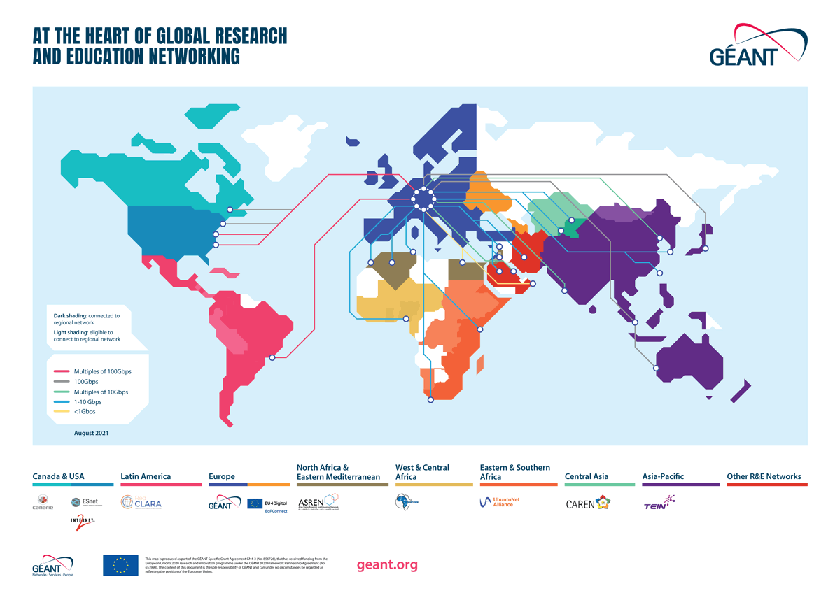 Mappa Globale GÉANT Mappa Globale GÉANT